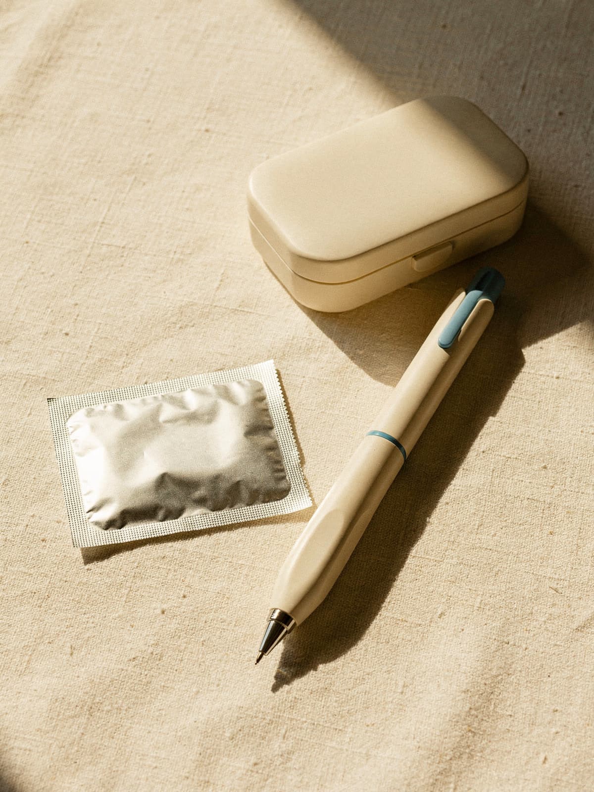 Semaglutide injector pen on a clean clinical surface
